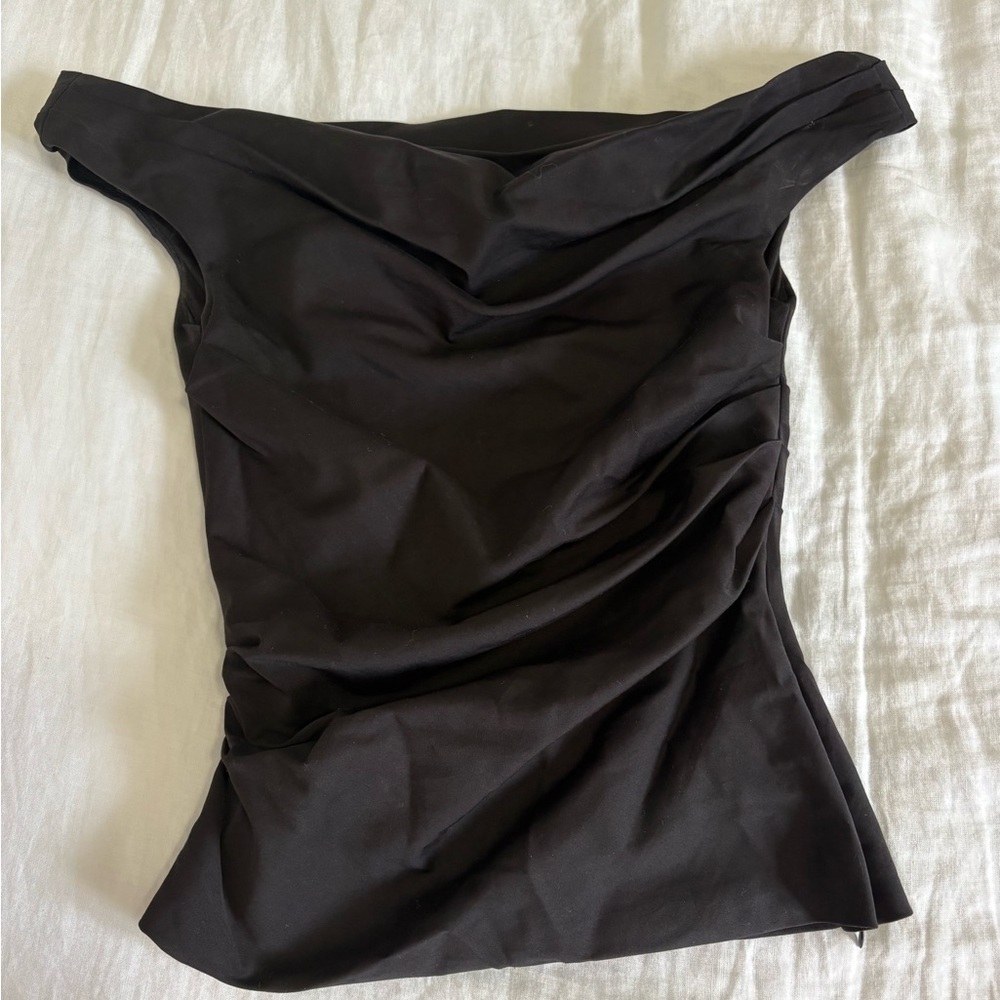 Zara Black Off-Shoulder Top